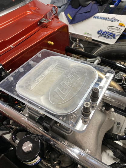 Throttle body cover with spark plug tray